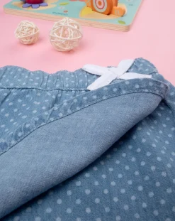 Prenatal Jeans Pantaloni E Salopette-Shorts Chambray Bimba Blu Denim