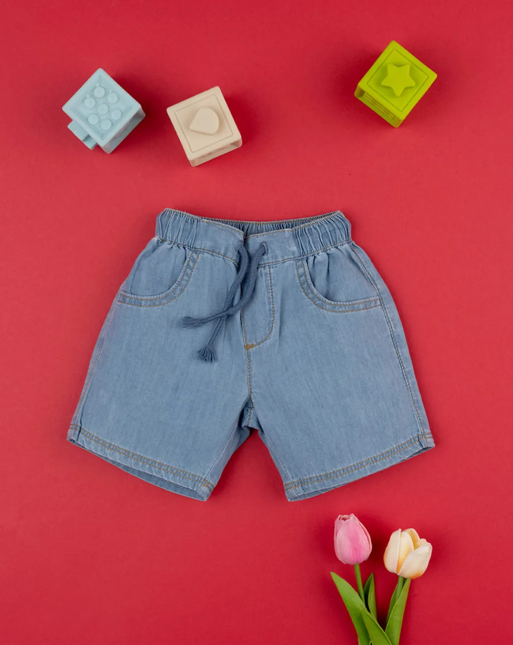 Prenatal Jeans Pantaloni E Salopette-Shorts Chambray Bimbo Denim