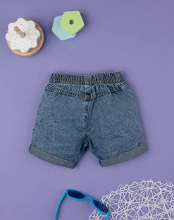 Prenatal Jeans Pantaloni E Salopette-Shorts Denim Bimbo Blu Con Patch