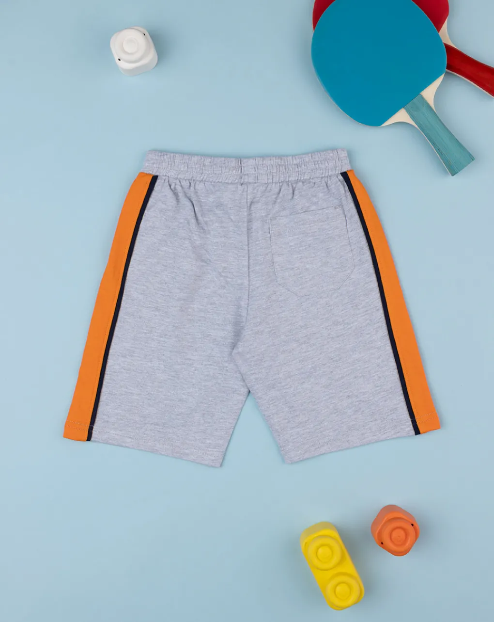 Prenatal Jeans Pantaloni E Salopette-Shorts French Terry Bimbo Grigio/Arancione