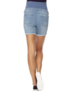 Prenatal Pantaloni Gonne E Leggings-Shorts In Denim Chiaro Sfrangiato