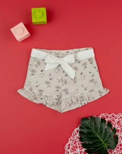 Prenatal Jeans Pantaloni E Salopette-Shorts Lino Bimba Beige