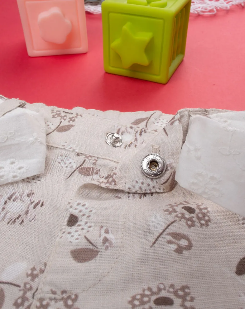 Prenatal Jeans Pantaloni E Salopette-Shorts Lino Bimba Beige