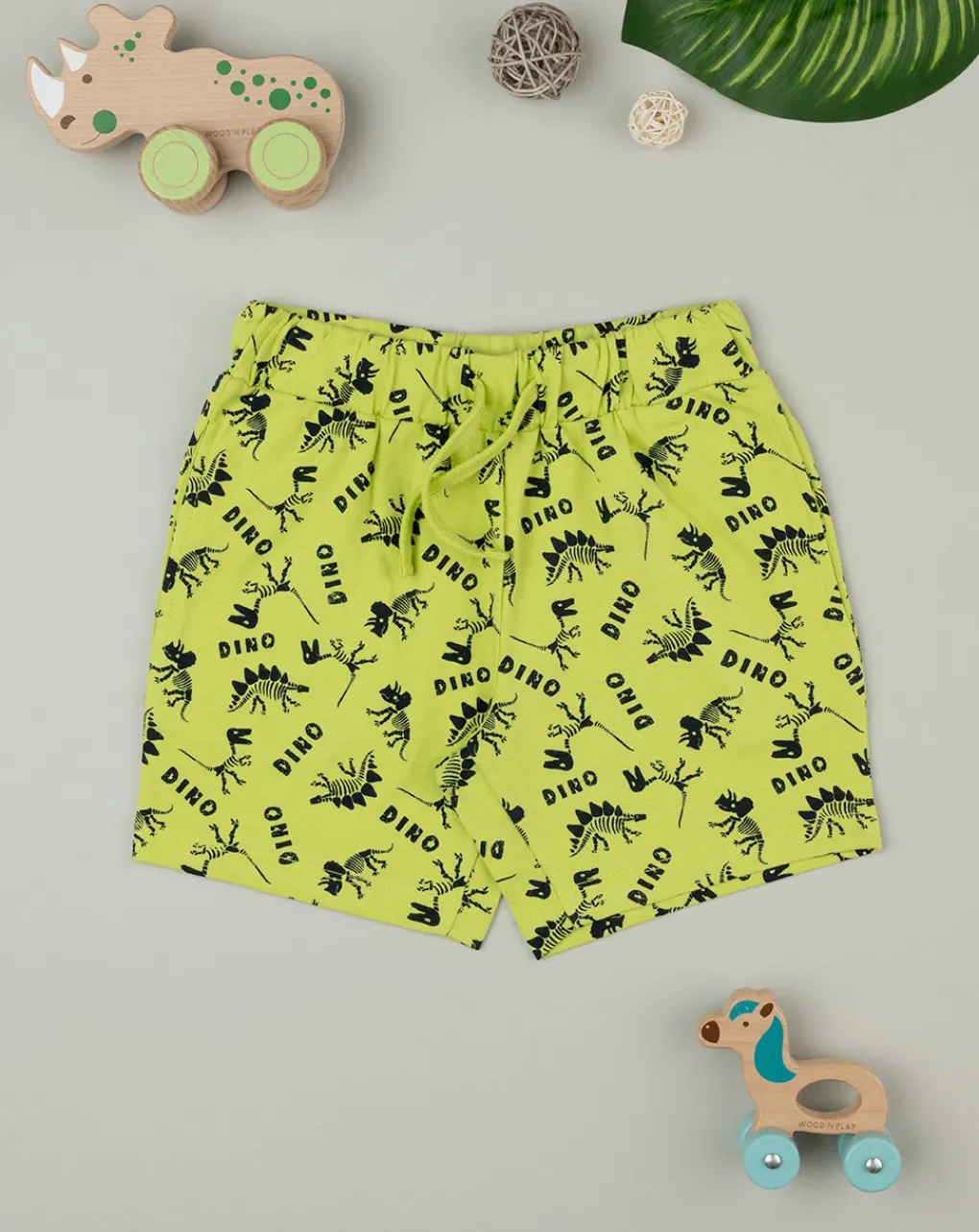 Prenatal Jeans Pantaloni E Salopette-Shorts Verde Bambino Con Stampa Allover