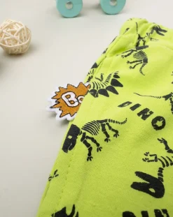 Prenatal Jeans Pantaloni E Salopette-Shorts Verde Bambino Con Stampa Allover