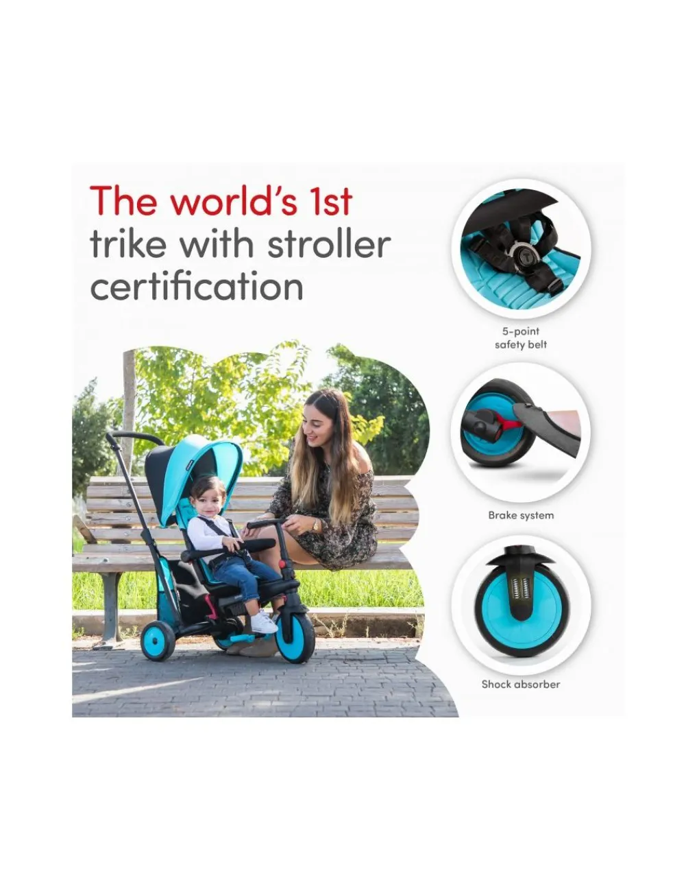 SmarTrike Tricicli Biciclette Monopattini E Accessori-Str3 Folding 6 In 1 Blu