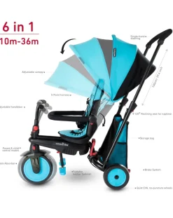 SmarTrike Tricicli Biciclette Monopattini E Accessori-Str3 Folding 6 In 1 Blu