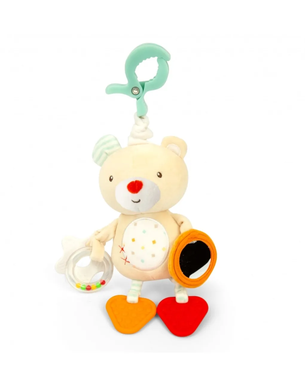 Baby Smile Pupazzi Peluche E Dou Dou-Soft Toys - Sonaglino Con Clip Orsetto