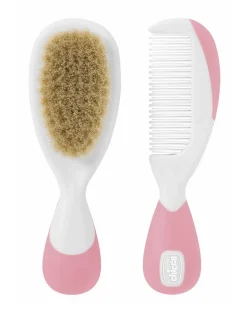 Chicco Accessori E Set-Spazzola E Pettine Di Capelli Rosa Naturale