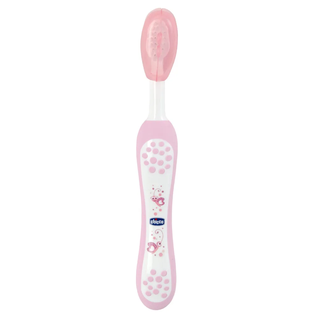 Chicco Primi Dentini-Spazzolino Rosa 6M+
