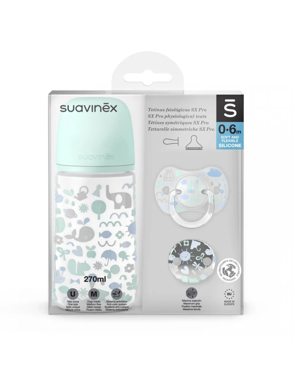 Suavinex Biberon-- Set Nascita Memories Azzurro