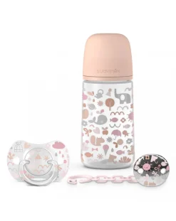 Suavinex Biberon-- Set Nascita Memories Rosa
