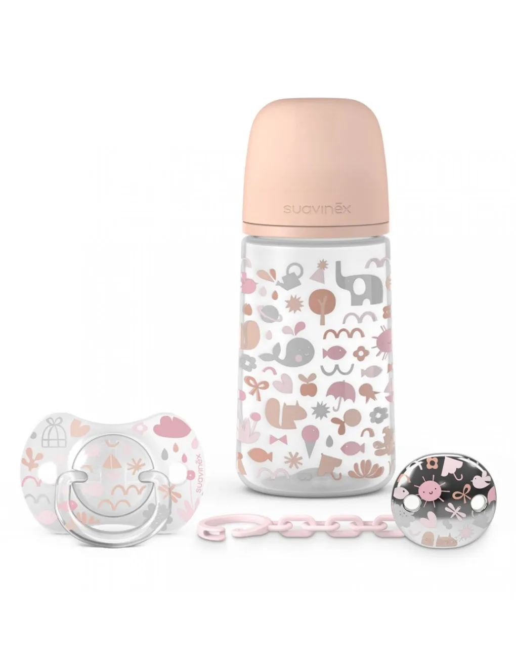 Suavinex Biberon-- Set Nascita Memories Rosa