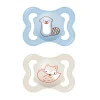 Mam Succhietti-Succhietti Air 2-6M Caucciu Conf. Doppia Azzurro/Bianco