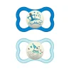 Mam Succhietti-Succhietti Air Night 6+ Silicone Conf. Doppia Azzurro