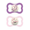Mam Succhietti-Succhietti Air Night 16+ Silicone Conf. Doppia Rosa/Viola