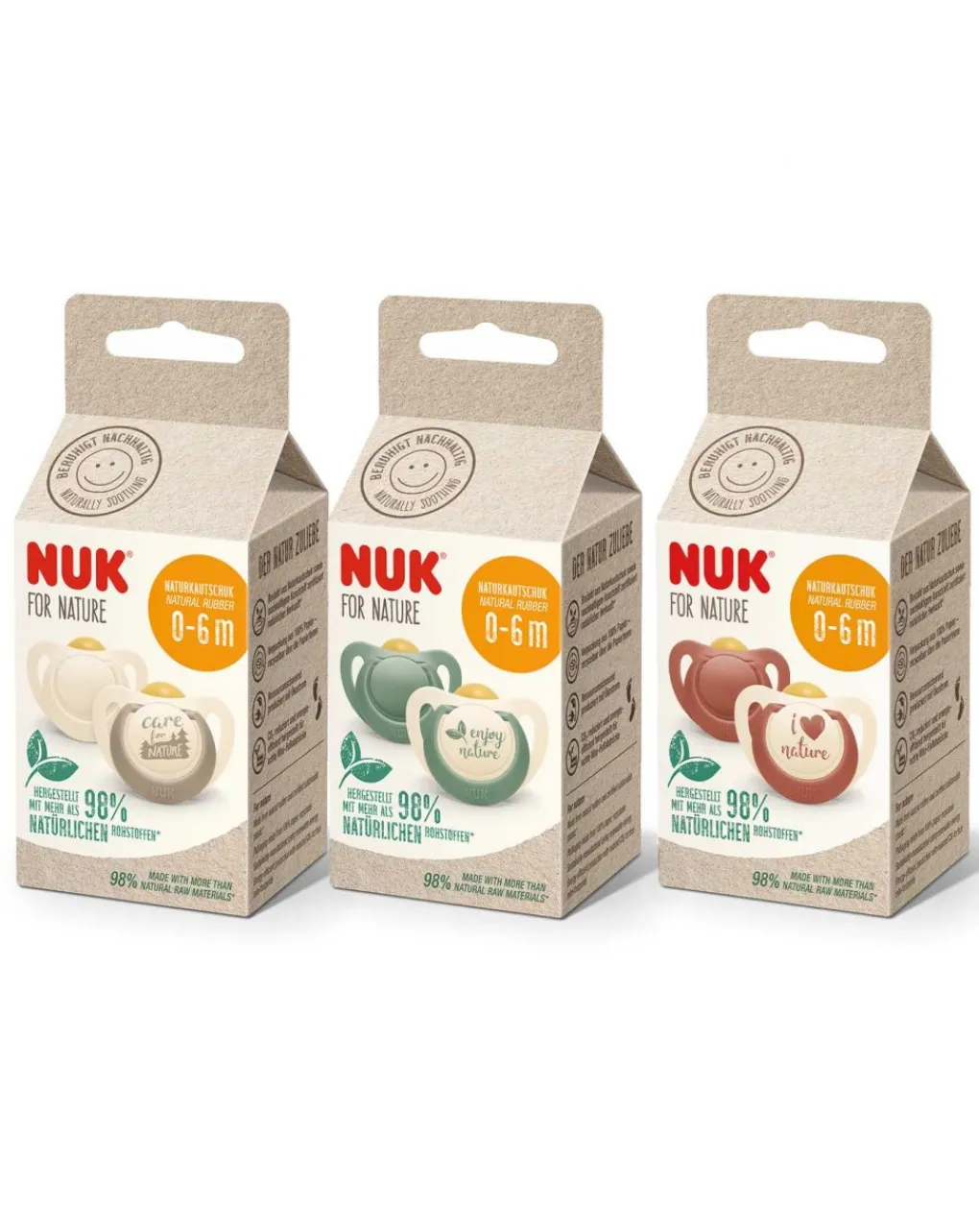 Nuk Succhietti-Succhietti For Nature Lattice 0-6 Mesi 2Pz
