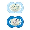 Mam Succhietti-Succhietti Original Night 16+ Caucciu Conf. Doppia Luna/Stelle Azzurro