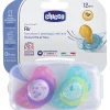 Chicco Succhietti-Succhietto Air Caucciu 12M+ Rosa/Verde