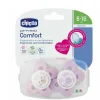 Chicco Succhietti-Succhietto Comfort Bimba Silicone 6-16M 2Pezzi