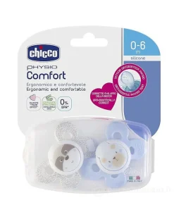 Chicco Succhietti-Succhietto Comfort Bimbo Silicone 0-6M 2 Pezzi