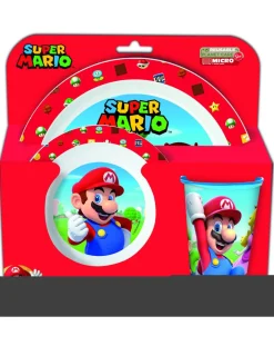 Nintendo Piatti E Posate-Super Mario Bros. - Gift Set 3 Pz. Microwave