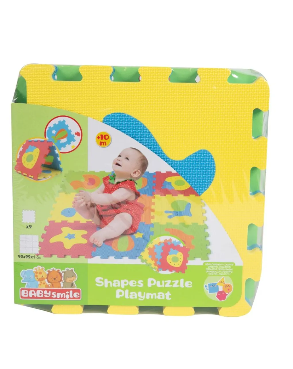 Baby Smile Palestrine E Tappeti Gioco-Tappeto Puzzle Animali 9Pcs