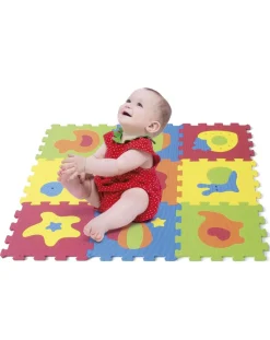 Baby Smile Palestrine E Tappeti Gioco-Tappeto Puzzle Animali 9Pcs