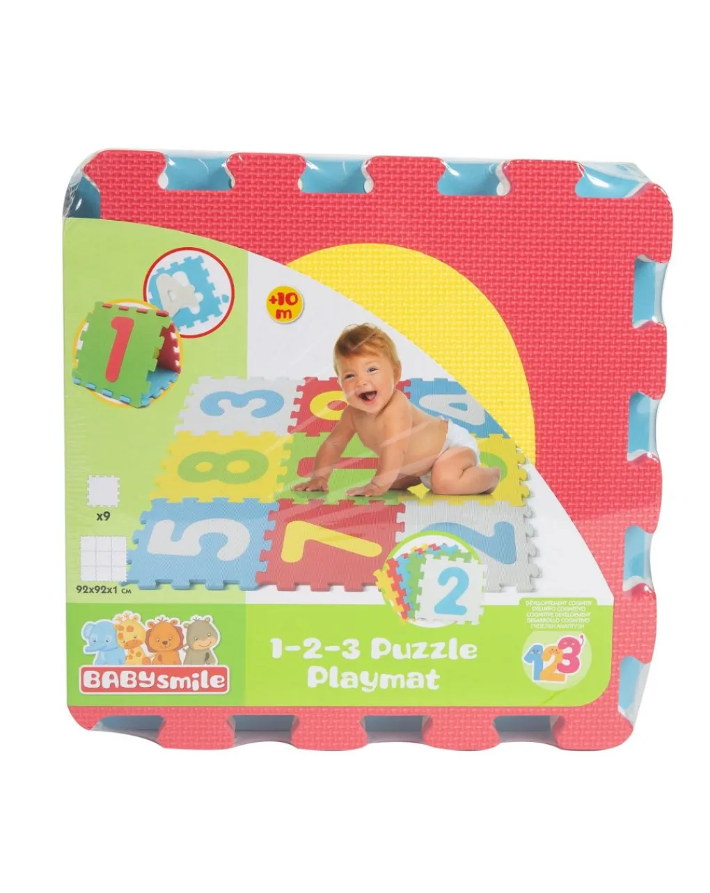 Baby Smile Palestrine E Tappeti Gioco-Tappeto Puzzle Numeri 9Pz