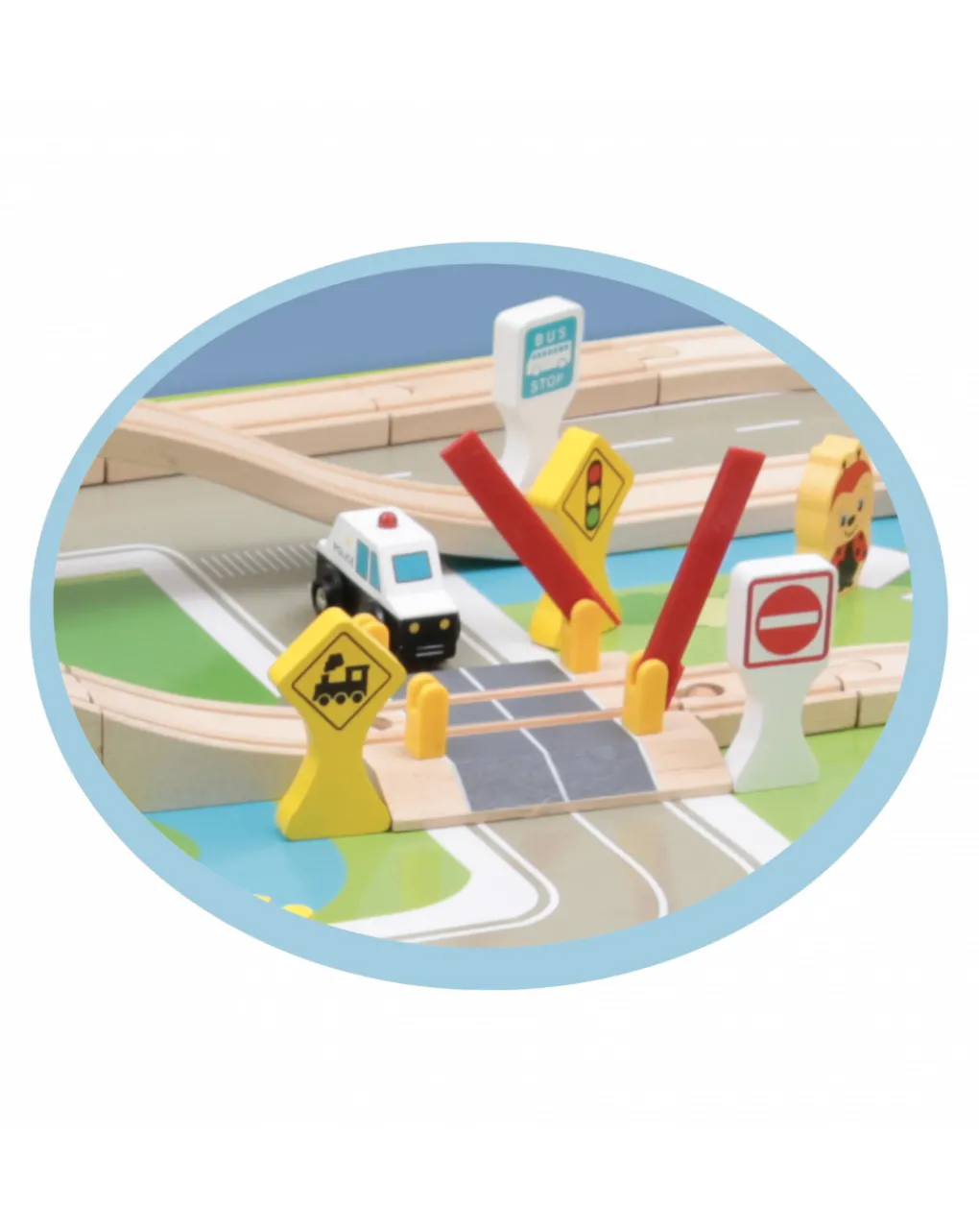Wood'N'Play Giochi Primi Mesi-Tavolo Gioco Con Pista Treno - Wood 'N’ Play
