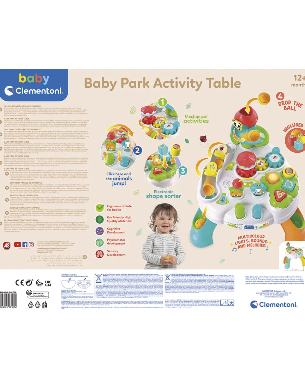 Clementoni Giochi Interattivi E Prescolari-Tavolo Happy Park - Baby