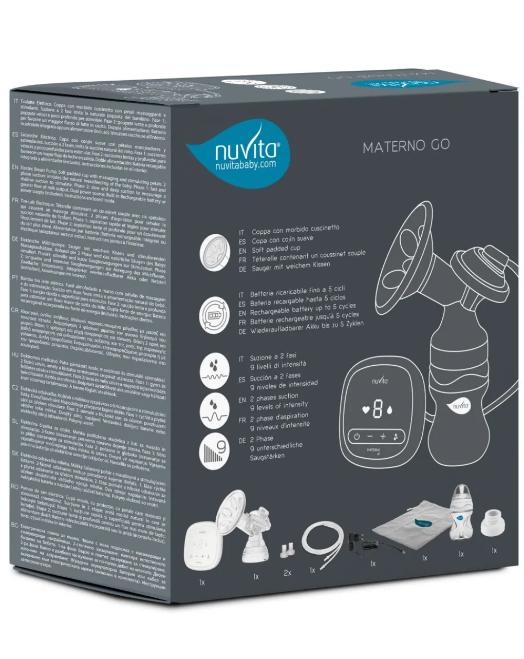 Nuvita Tiralatte-Tiralatte Elettrico - Materno Go 1282M