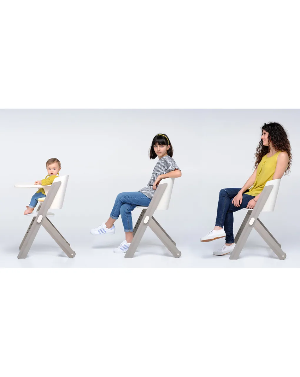 Foppapedretti Seggioloni Pappa-Tiramisu Sedia Evolutiva - Grigio-Sbiancato