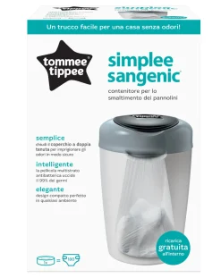 Tommee Tippee Mangiapannolini-Sangenic Simplee Sistema Di Smaltimento Pannolinibianco