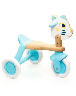 Djeco Cavalcabili E Primi Passi-Triciclo Gattino Babyscooti In Legno -