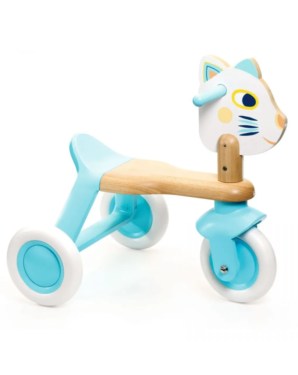 Djeco Cavalcabili E Primi Passi-Triciclo Gattino Babyscooti In Legno -
