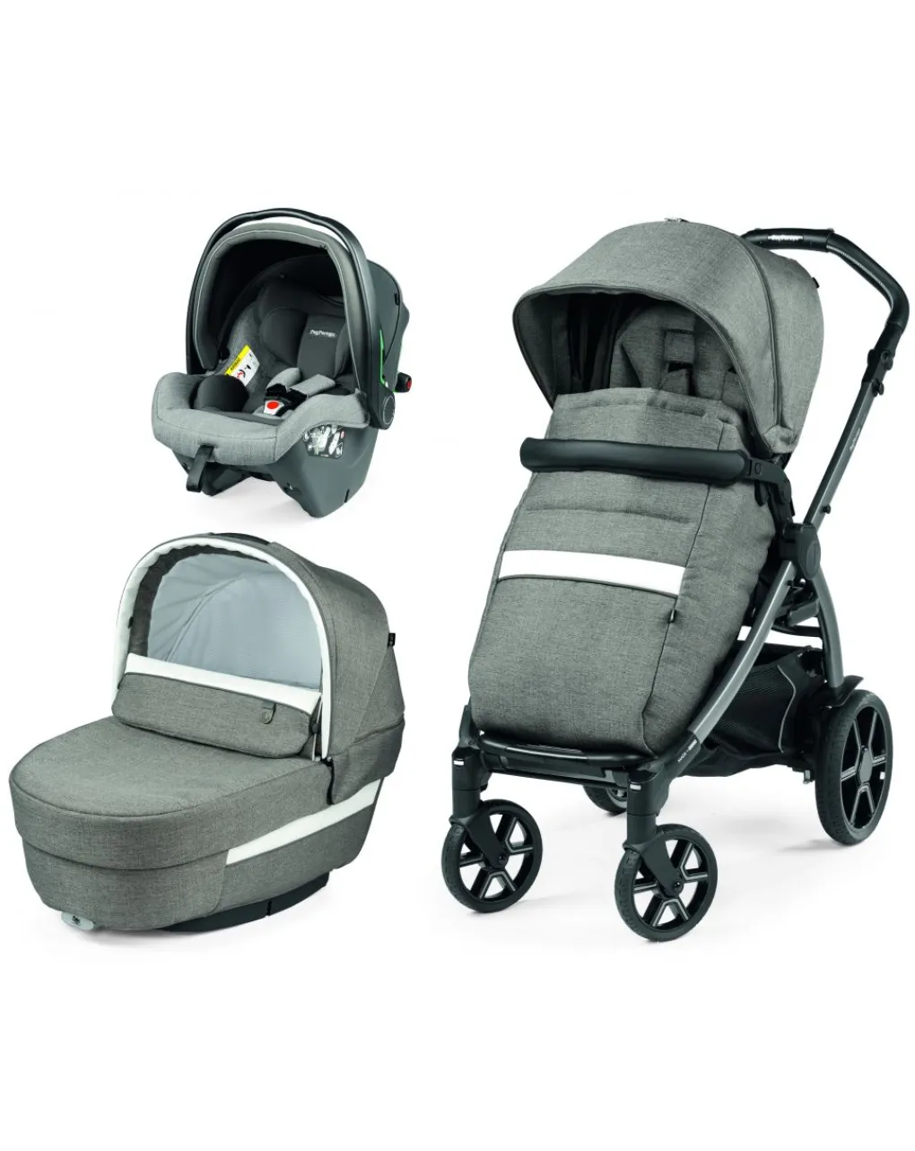 Peg-Perego Trio E Duo-Trio Book Slk City Grey Con Culla Elite - Peg Perego
