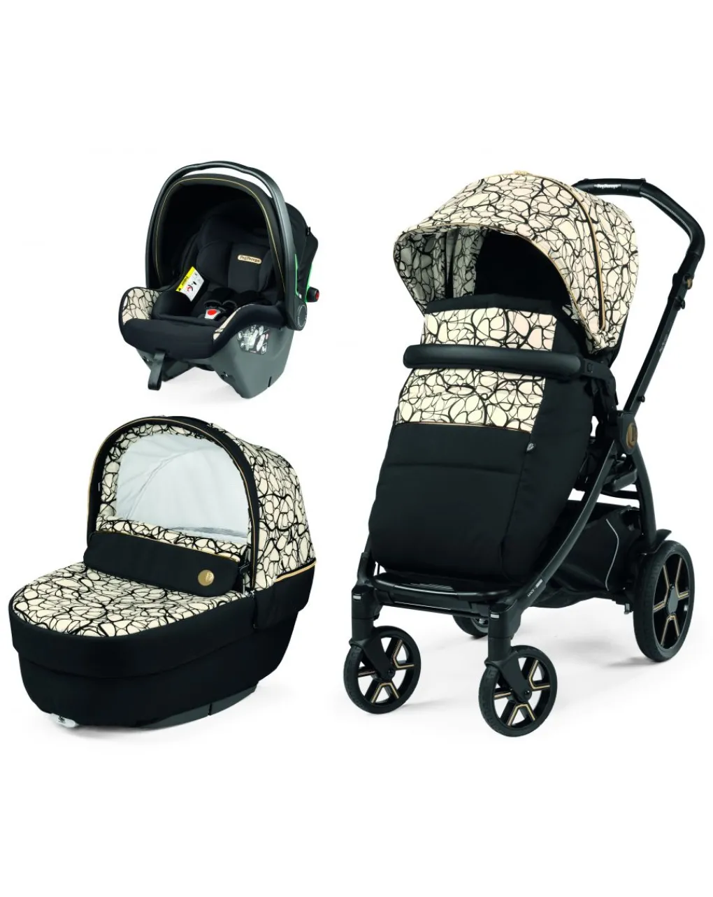 Peg-Perego Trio E Duo-Trio Book Slk Graphic Gold Con Culla Elite - Peg Perego