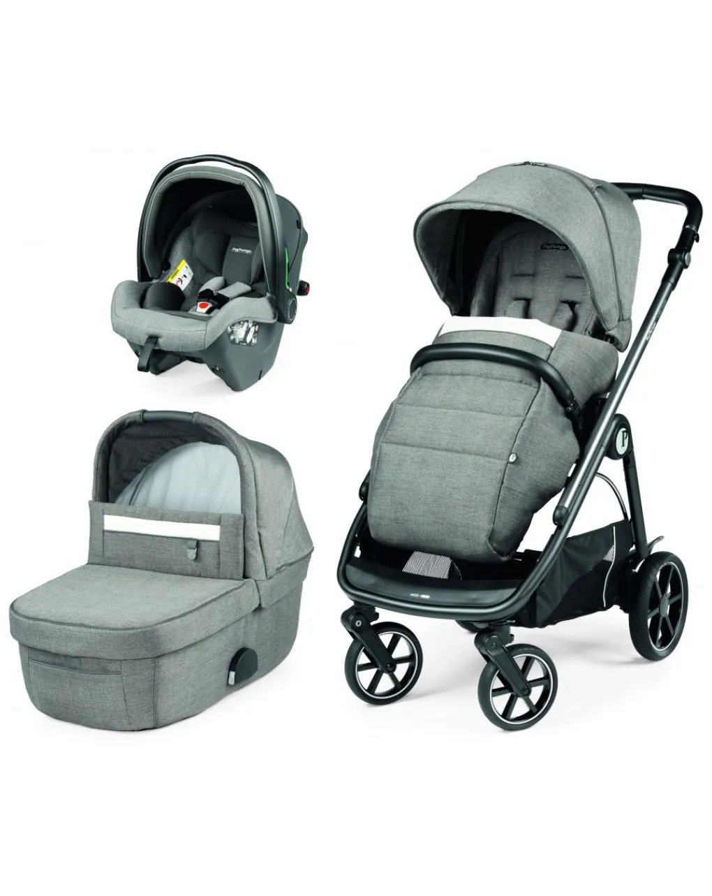 Peg-Perego Trio E Duo-Trio Veloce Slk City Grey Con Culla Grande - Peg Perego