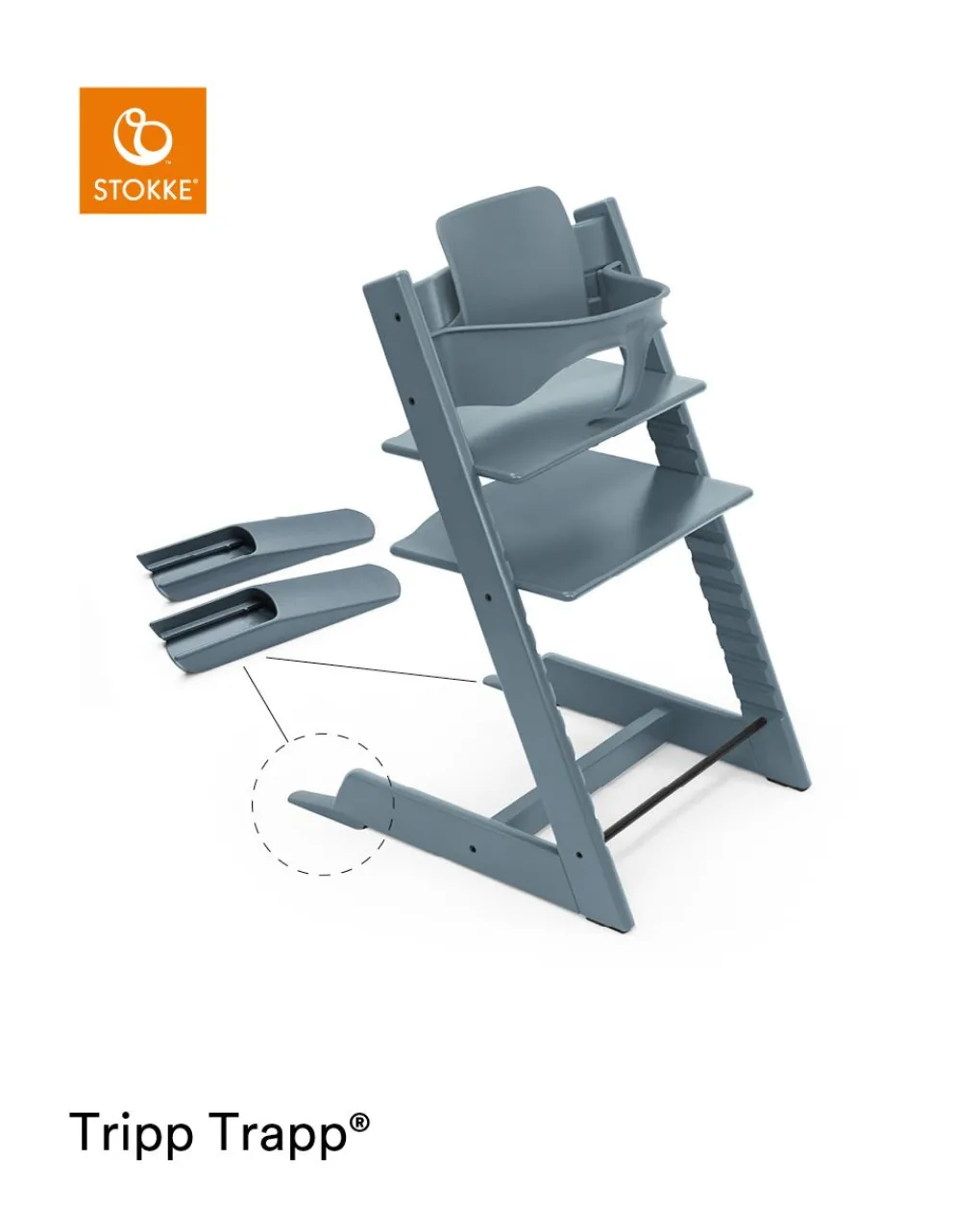Stokke Accessori Seggioloni-Tripp Trapp? Baby Set Fjord Blue -