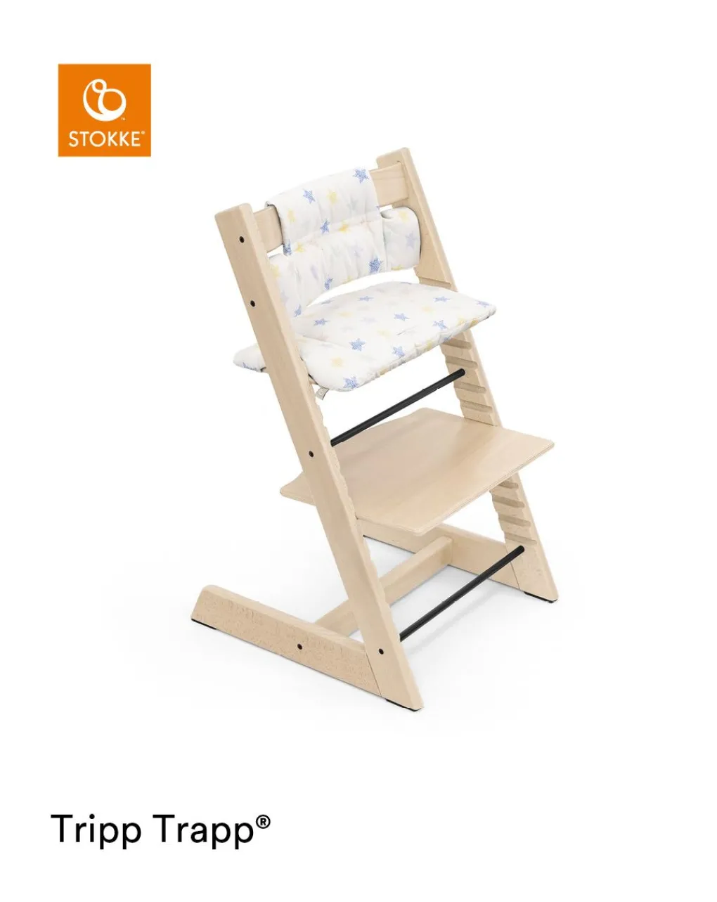 Stokke Accessori Seggioloni-Tripp Trapp? Classic Cushion Stars Multi Ocscuscino Per Seggiolonemorbido E Avvolgente Per Il Tuo Bambino
