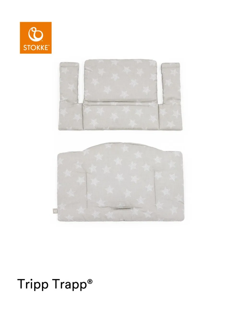 Stokke Accessori Seggioloni-Tripp Trapp? Classic Cushion Stars Silver Ocscuscino Per Seggiolonemorbido E Avvolgente Per Il Tuo Bambino