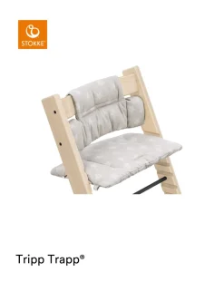 Stokke Accessori Seggioloni-Tripp Trapp? Classic Cushion Stars Silver Ocscuscino Per Seggiolonemorbido E Avvolgente Per Il Tuo Bambino