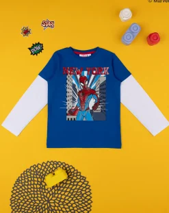 Prenatal Magliette E Camicie-T-Shirt Bambino Manica Lunga Doppia Spiederman