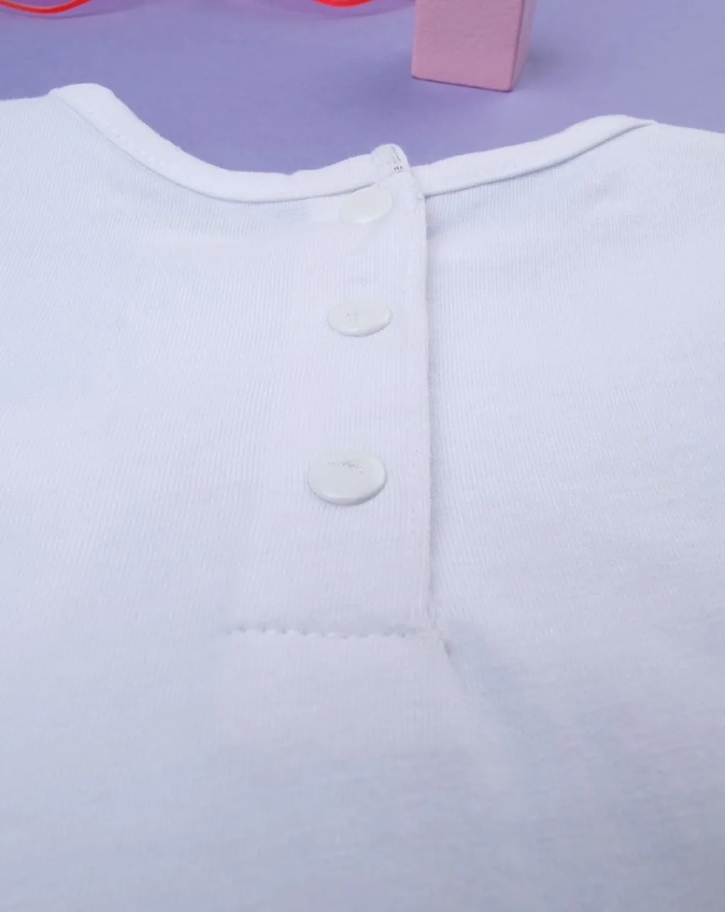 Prenatal Magliette Camicie E Body-T-Shirt Bianca Bimba Manica Corte Passamaneria