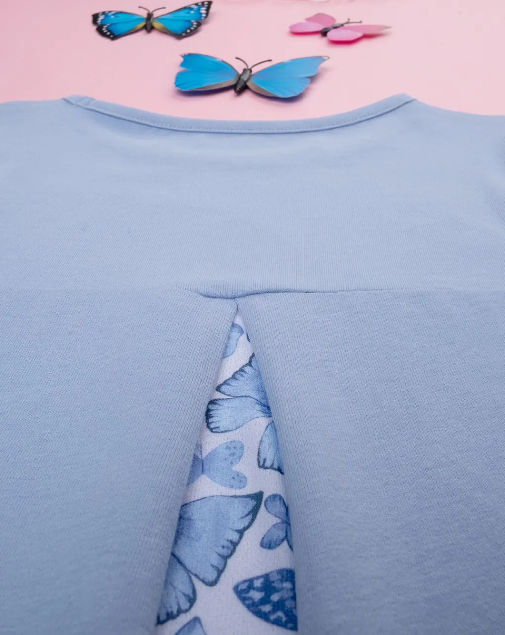 Prenatal Magliette E Camicie-T-Shirt Bimba Azzurra Con Inserto