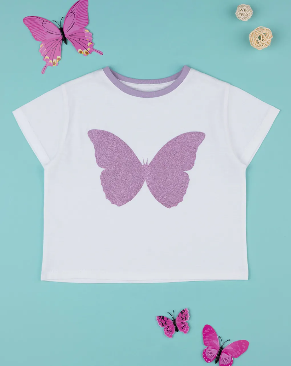 Prenatal Magliette E Camicie-T-Shirt Bimba Bianca/Lilla