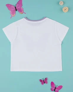 Prenatal Magliette E Camicie-T-Shirt Bimba Bianca/Lilla