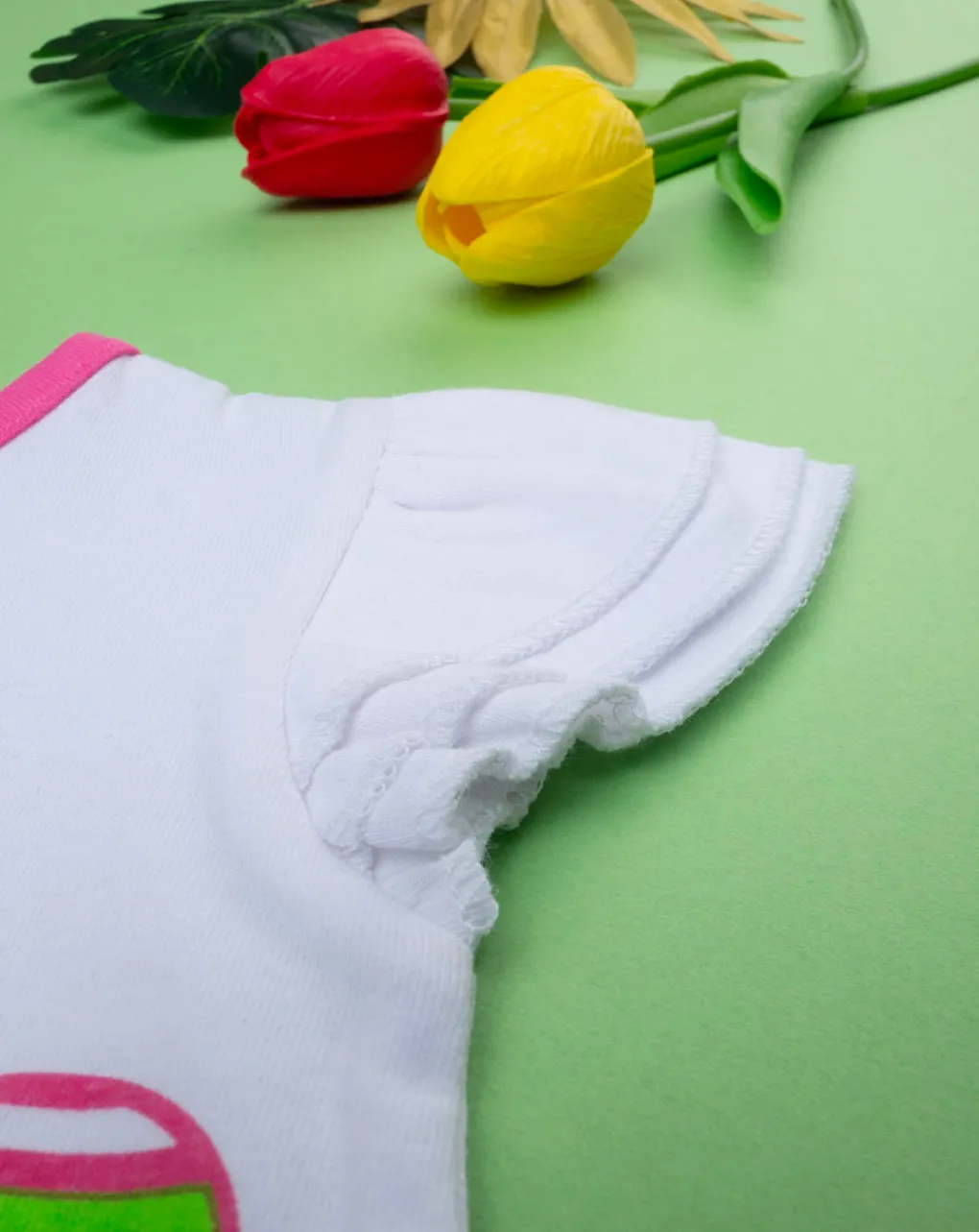 Prenatal Magliette Camicie E Body-T-Shirt Bimba Bianca/Rosa