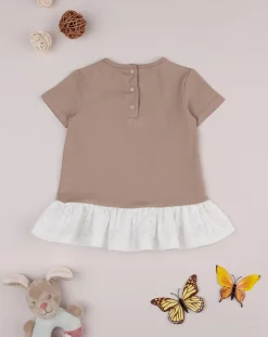 Prenatal Magliette Camicie E Body-T-Shirt Bimba Panna/Marrone Organic Cotton